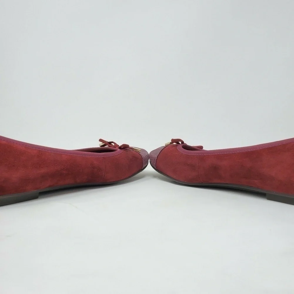 VIONIC 359 Minna Merlot Suede Reptile Cap Toe